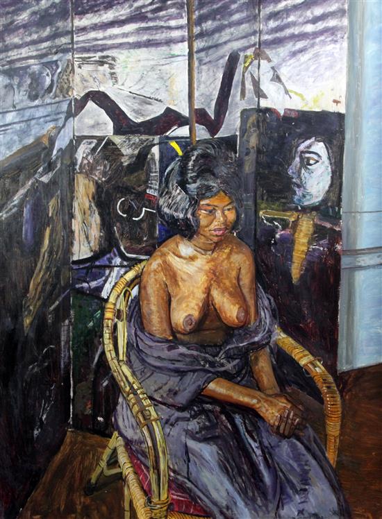 § Carel Weight (1908-1997) African Girl No.1, 40 x 30in.